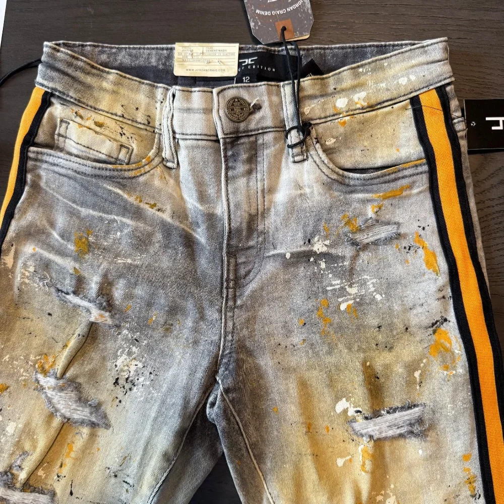 Jordan Craig Kids Cement‎ Wash Denim Shorts Size 12